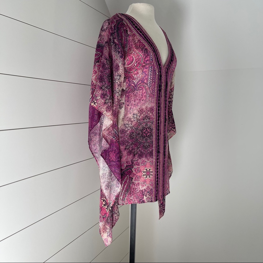 TAJ silk beaded caftan tunic - Picture 7 of 11